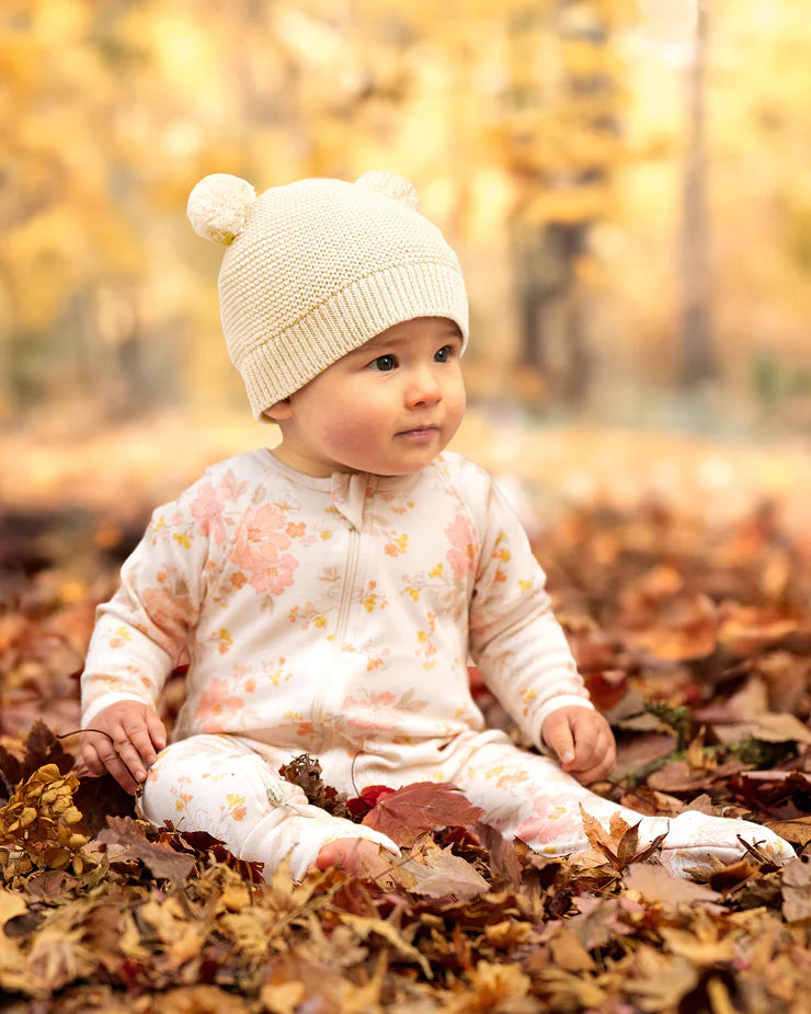 Organic Beanie Snowy | Feather