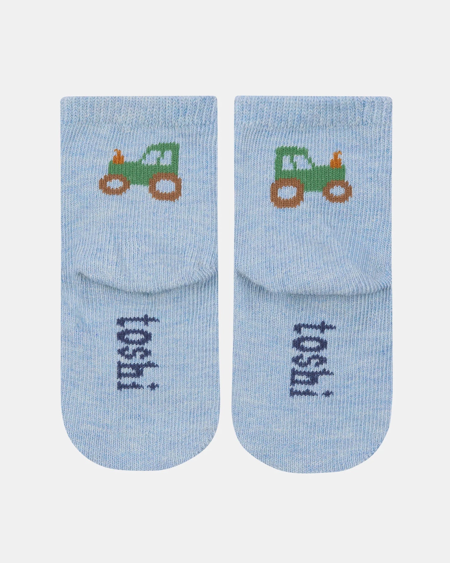 Organic Socks Ankle Jacquard / Tiny Tractors