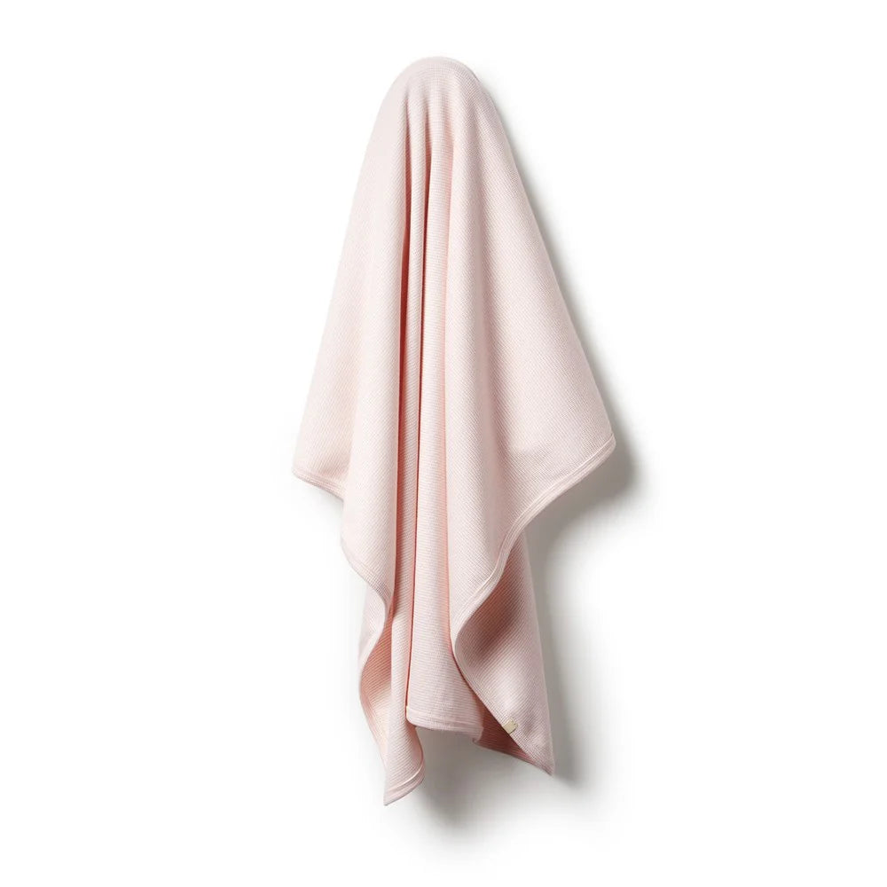 Organic Stripe Rib Bunny Rug / Cantaloupe