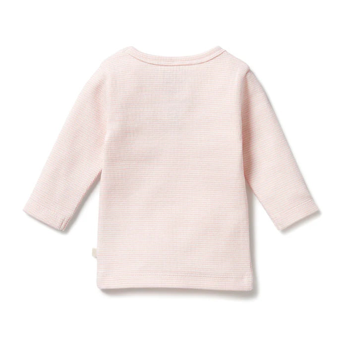 Organic Stripe Rib Long Sleeve Top | Cantaloupe