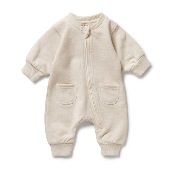 Organic Terry Growsuit | Oatmeal