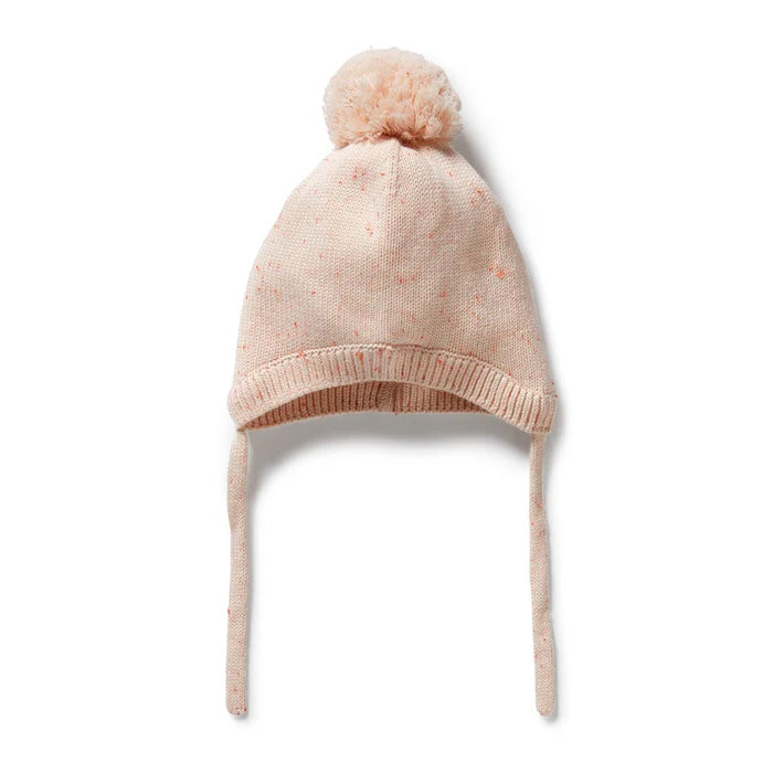 Organic Knitted Bonnet | Fairy Floss