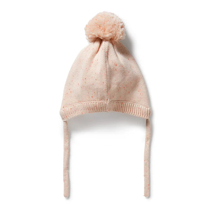 Organic Knitted Bonnet | Fairy Floss