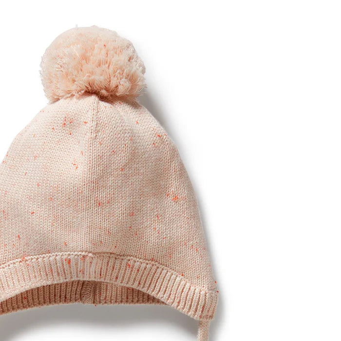 Organic Knitted Bonnet | Fairy Floss