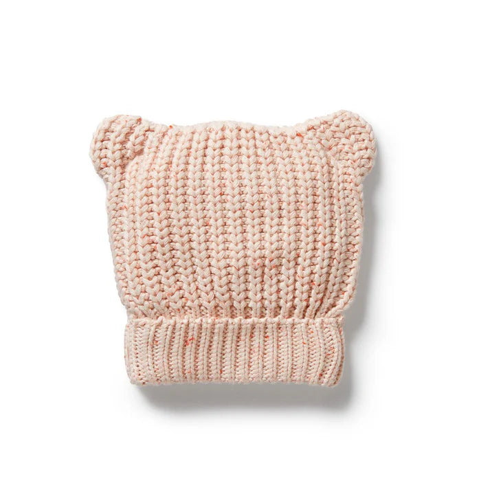 Organic Knitted Bear Hat | Fairy Floss