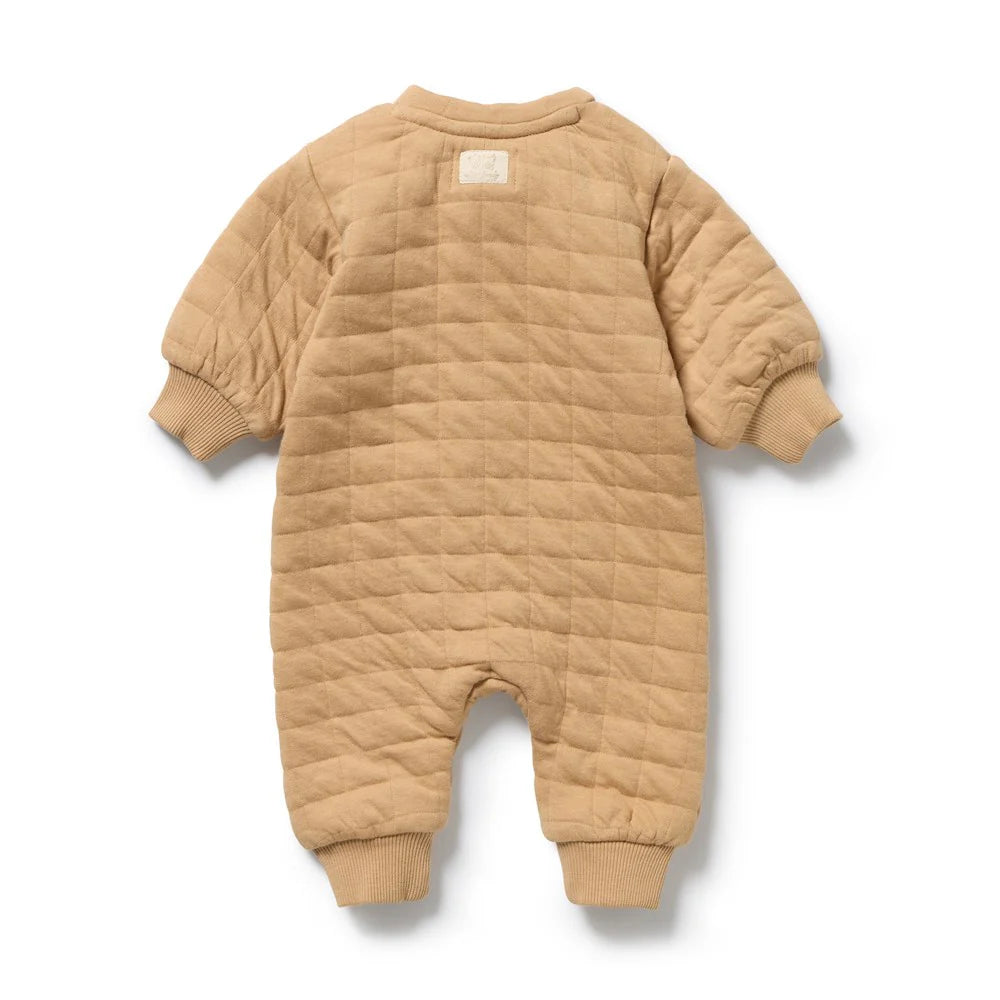 Organic Quilted Growsuit / Honey Fawn