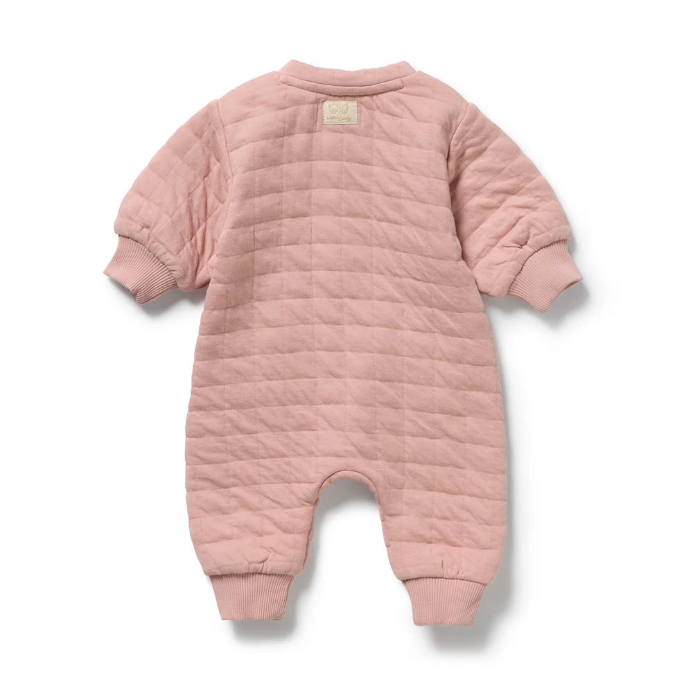 Organic Quilted Growsuit / Rose
