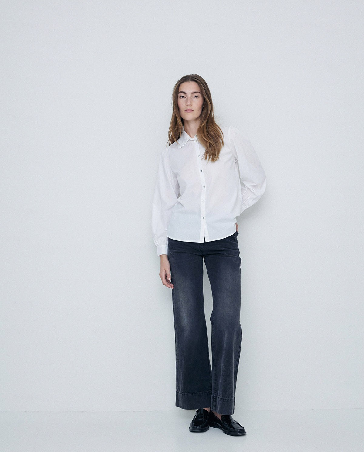 Wide Jeans | Anthracite Denim