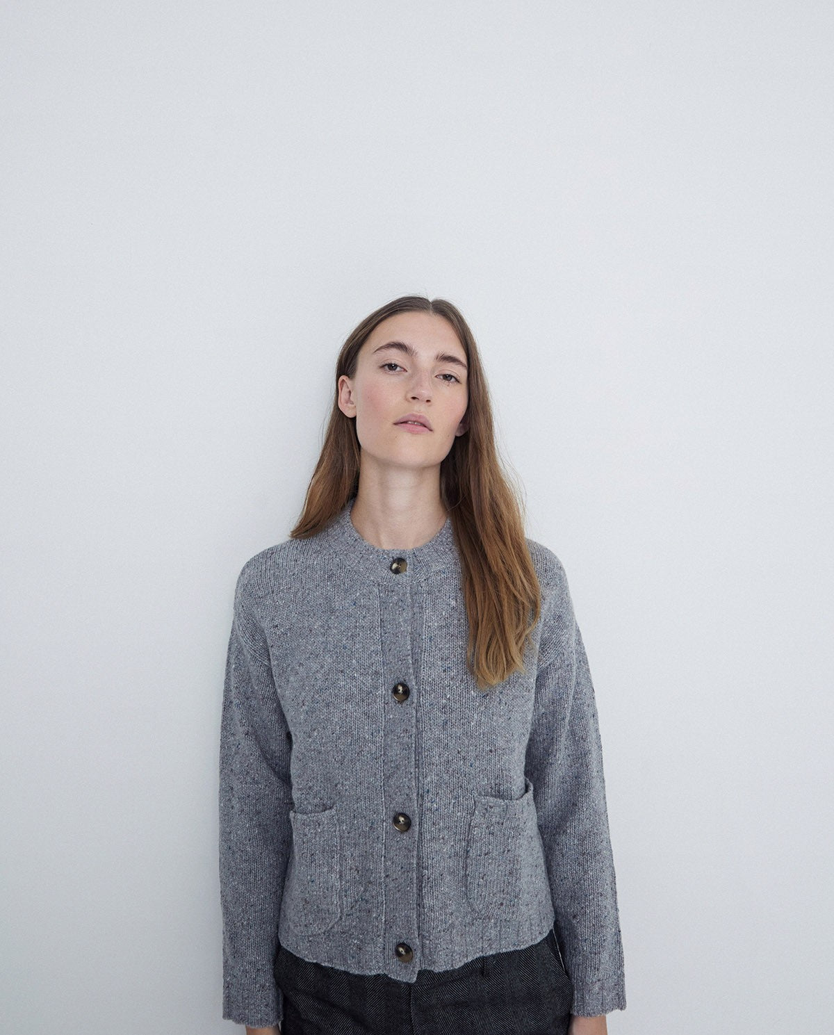 Wool Cardigan Buttons | Grey