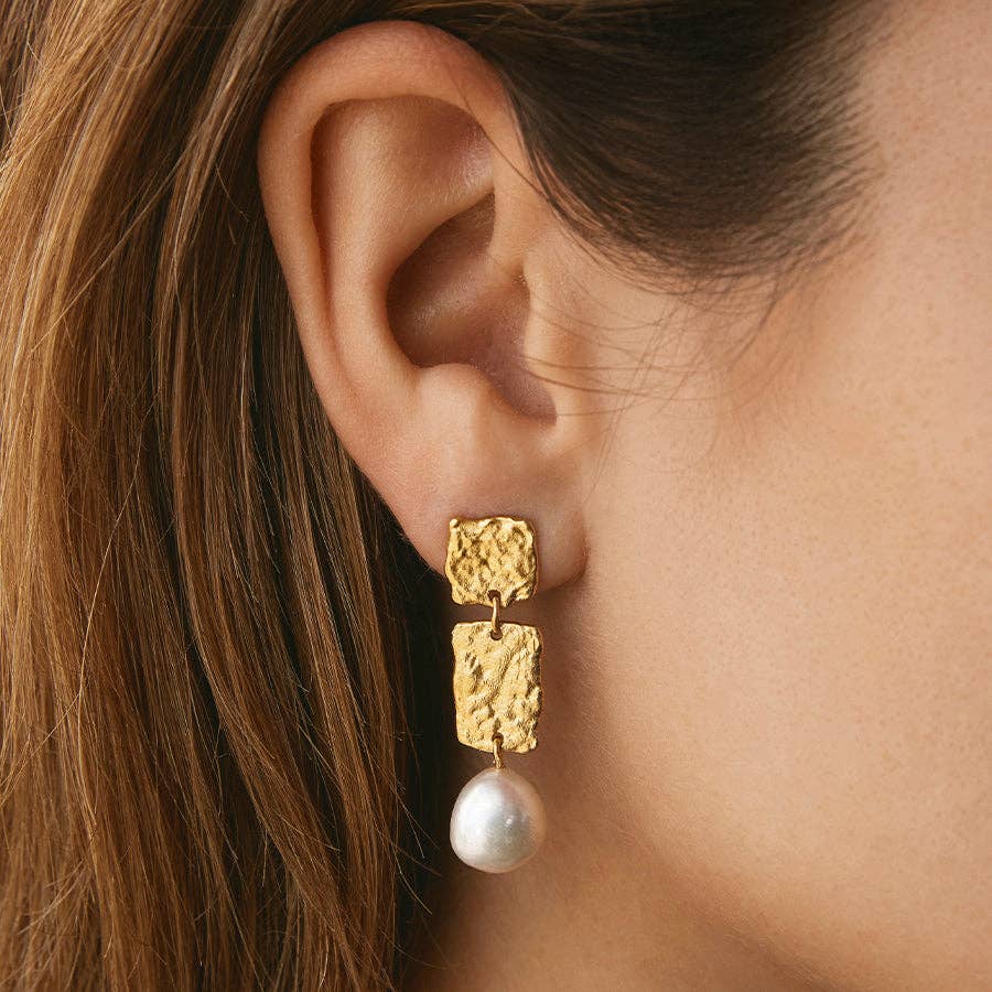 Agapée Lythos Earrings | Gold Waterproof