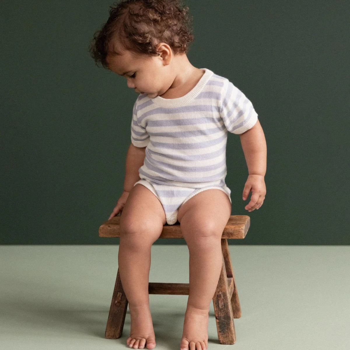 Ren Bodysuit / Zen Blue Sea Stripe