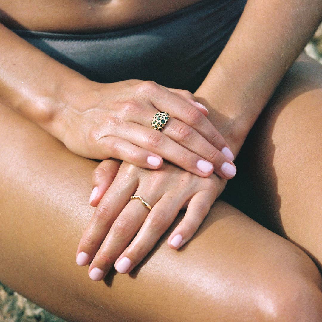 Agapée Satis Ring | Gold Waterproof