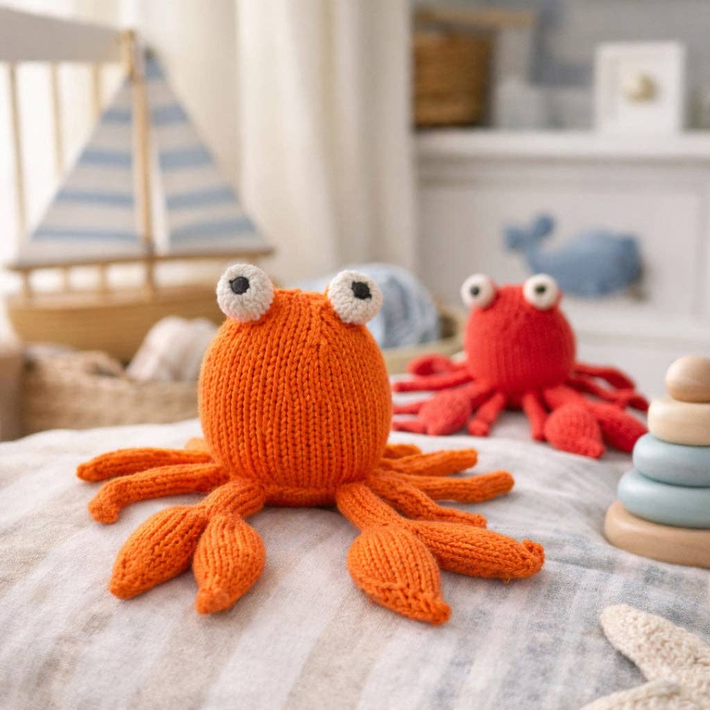 Organic Knit Toy / Sunny the Crab