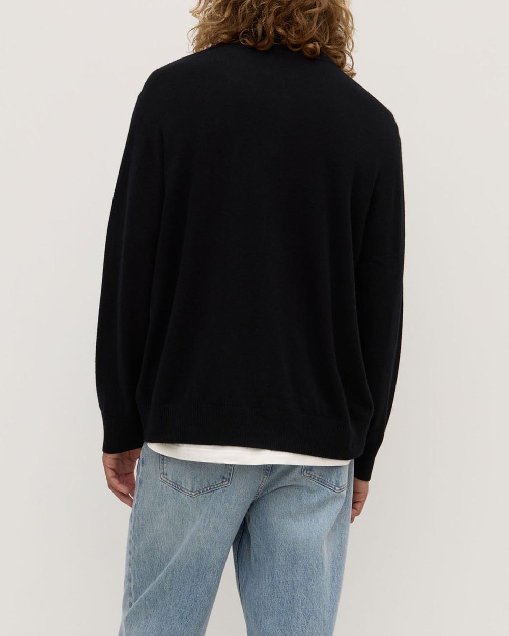 Half Zip Knit / Austin Wool Cashmere - Black