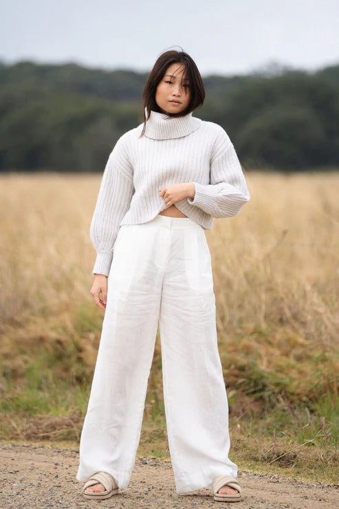 Arya Merino Knit | Ivory Speckle