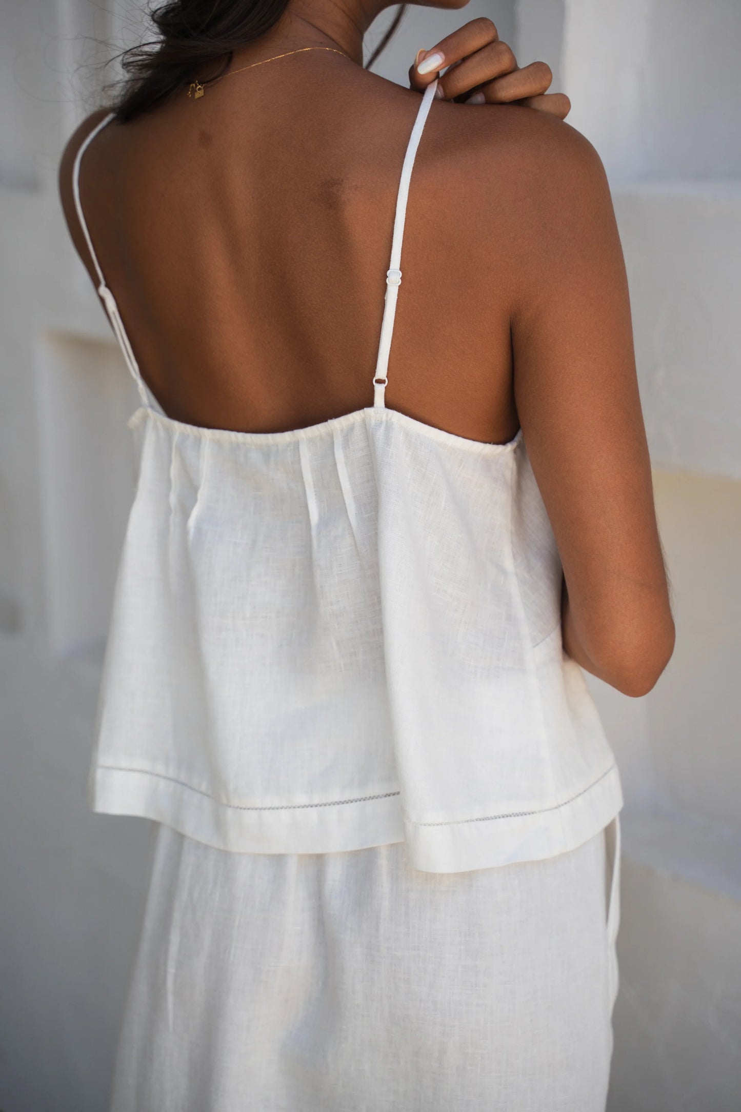 Bea Linen Cami / Ivory