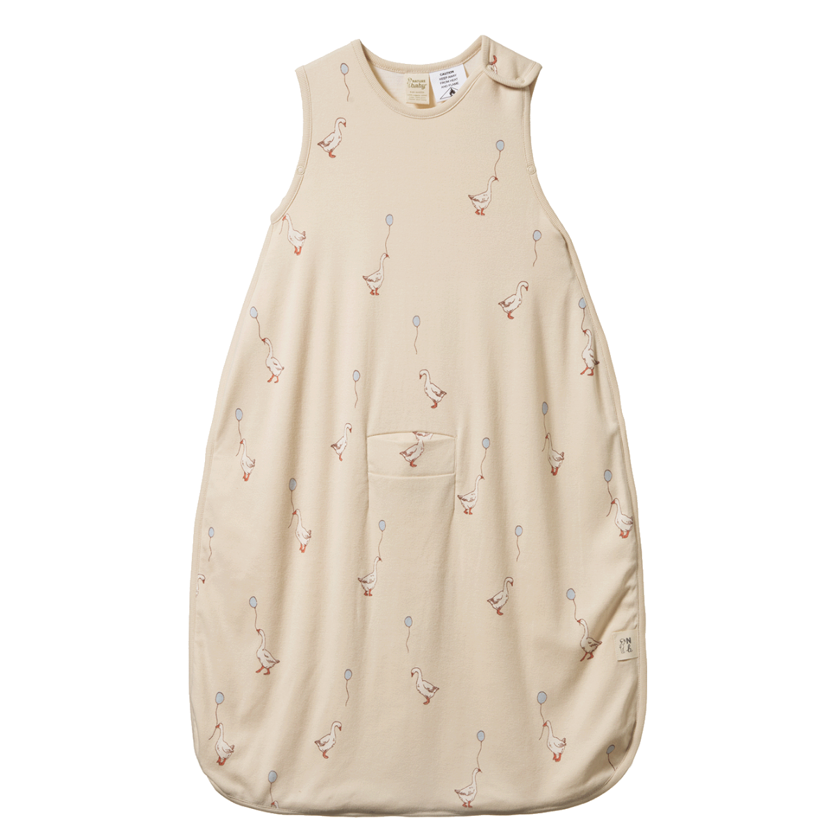 Sleeping Bag / Organic Cotton & Merino - Goose Lullaby Print