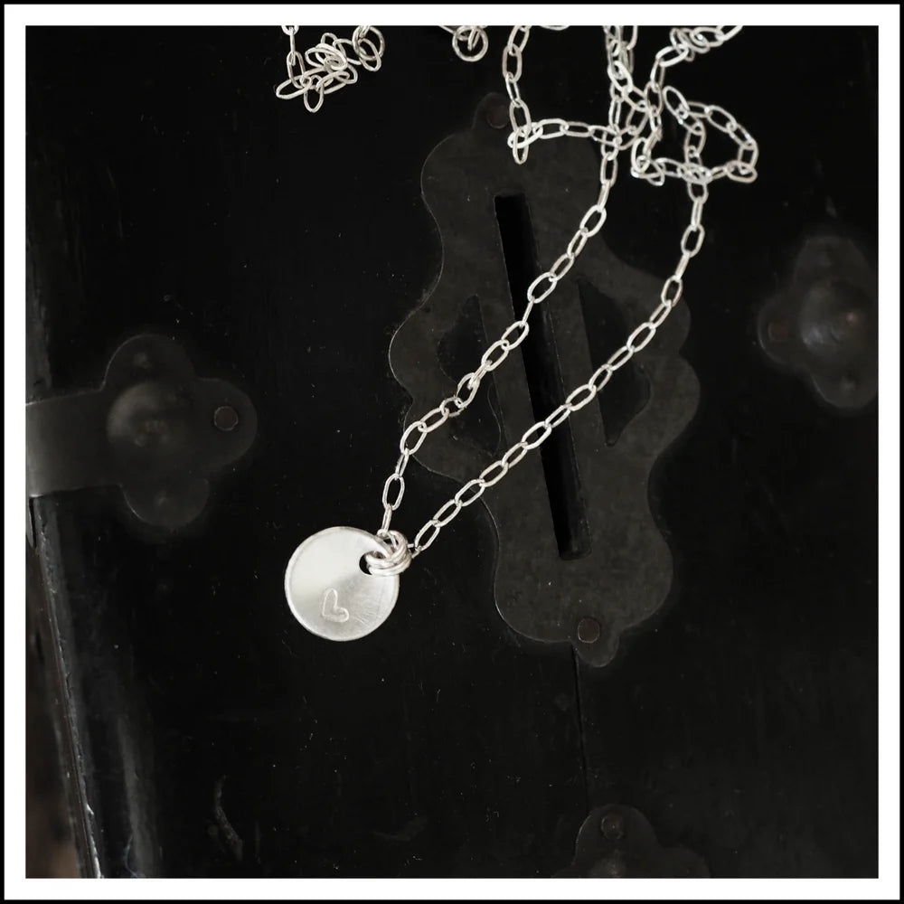 Heart Disk Necklace