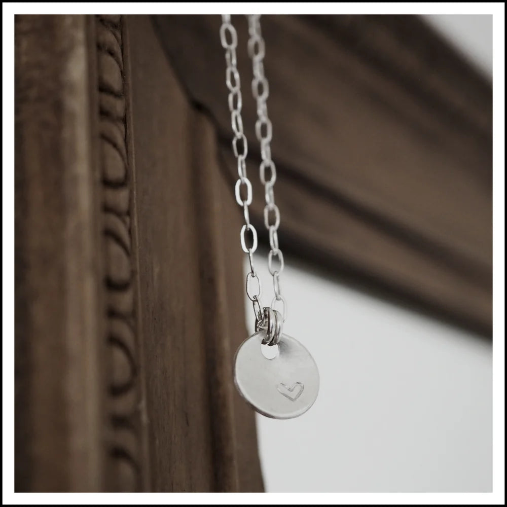 Heart Disk Necklace