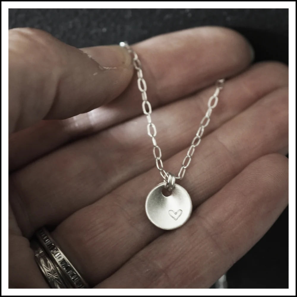 Heart Disk Necklace
