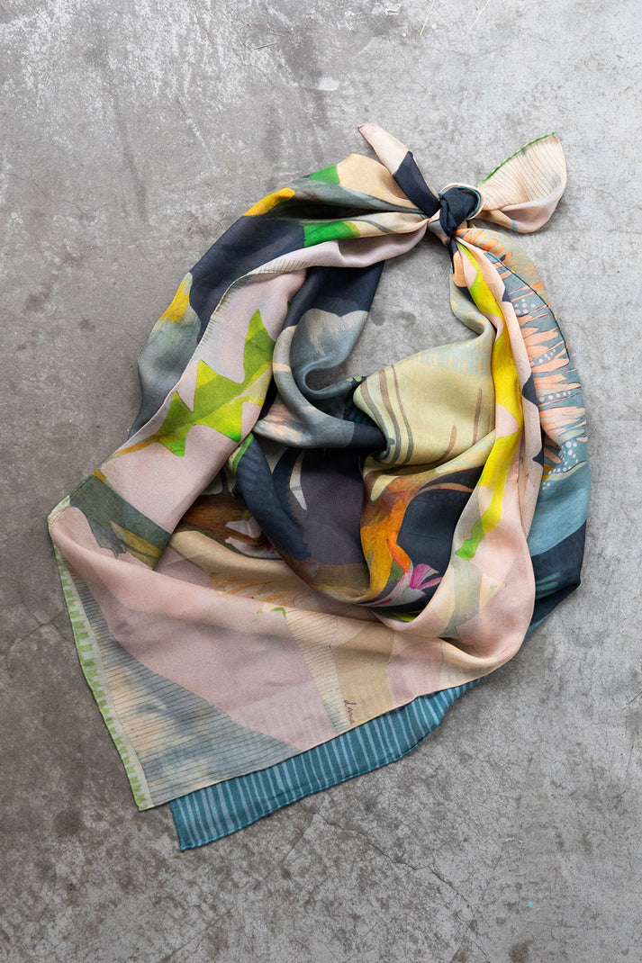 Sun Comes Up & We Start Again | Silk Scarf