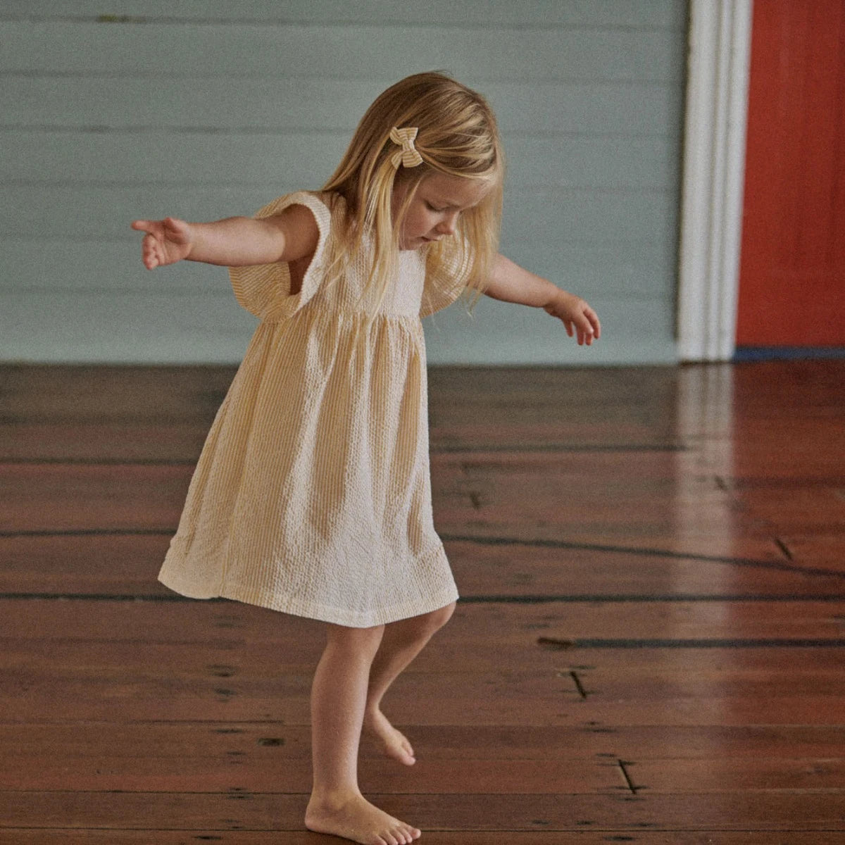 Bonnie Dress / Golden Stripe