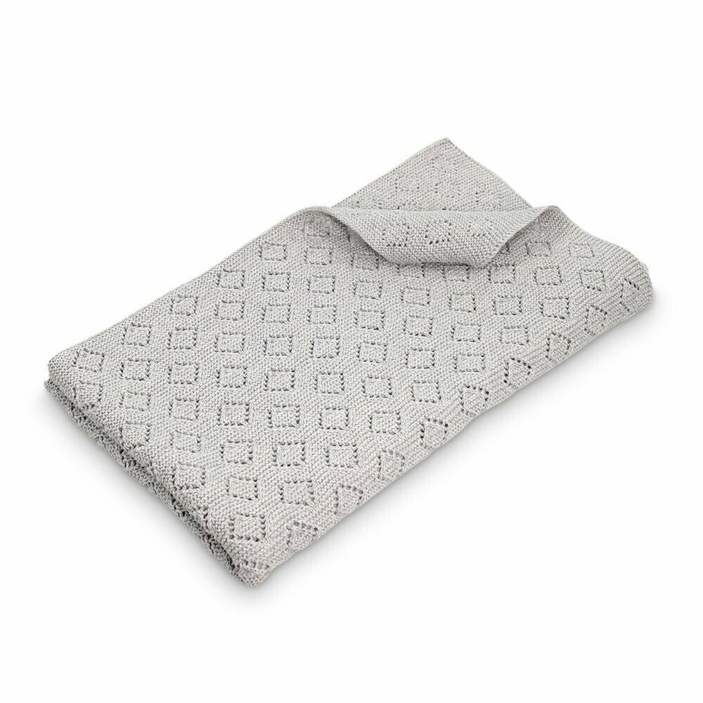 Knitted Baby Blanket / Milo - Diamond