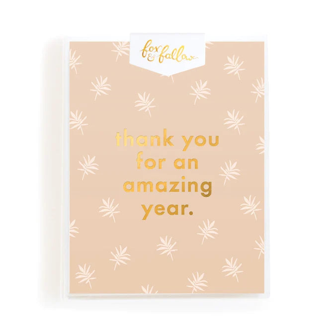 Thankyou For An Amazing Year Card