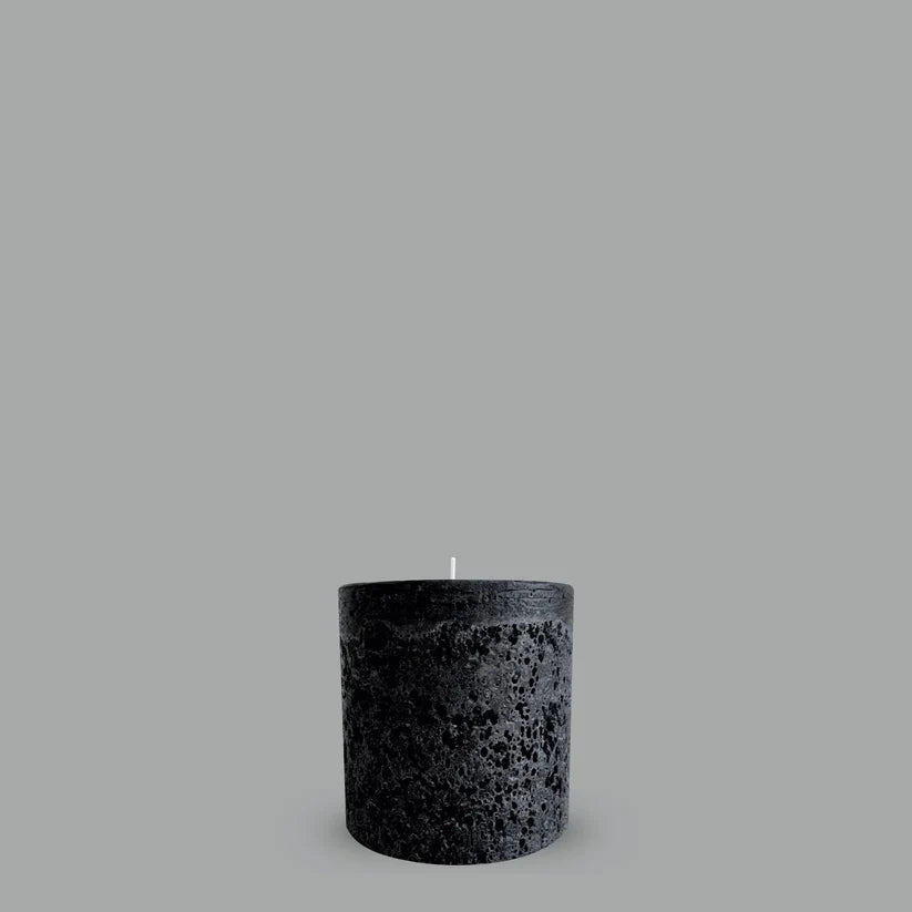 XL Textured Pillar Candle | Black