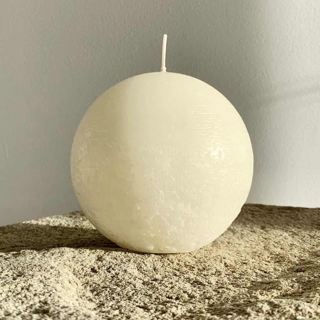 Textured Sphere Candle | Warm White
