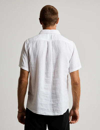 Linen Short Sleeve Shirt | White