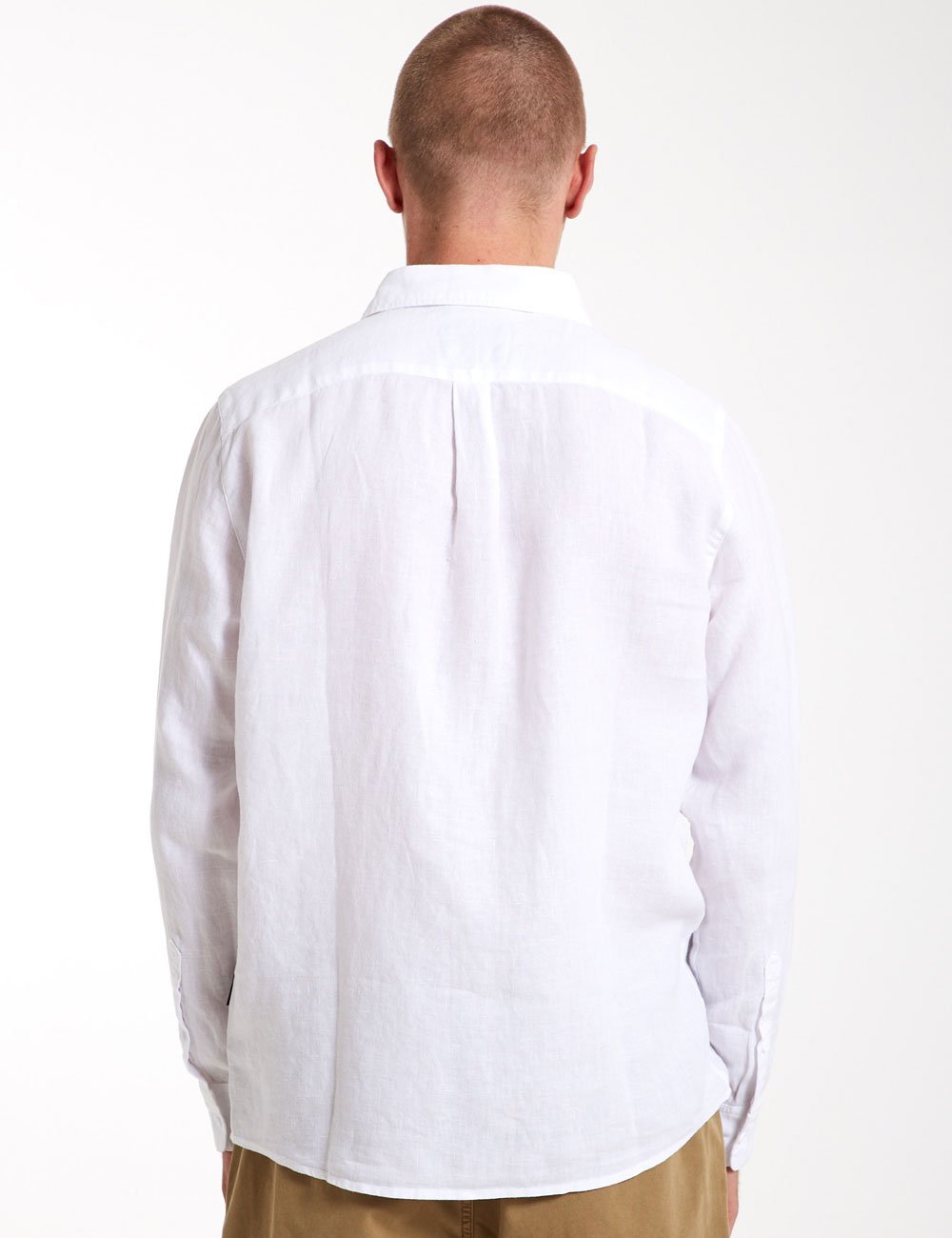 Linen Long Sleeve Shirt | White