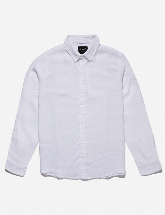 Linen Long Sleeve Shirt - White