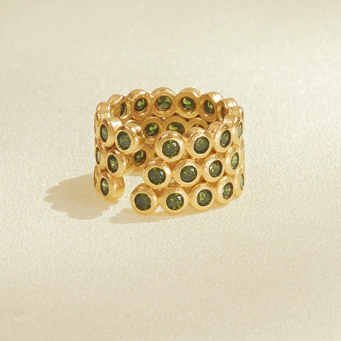 Amelia Trio Ring |Olive