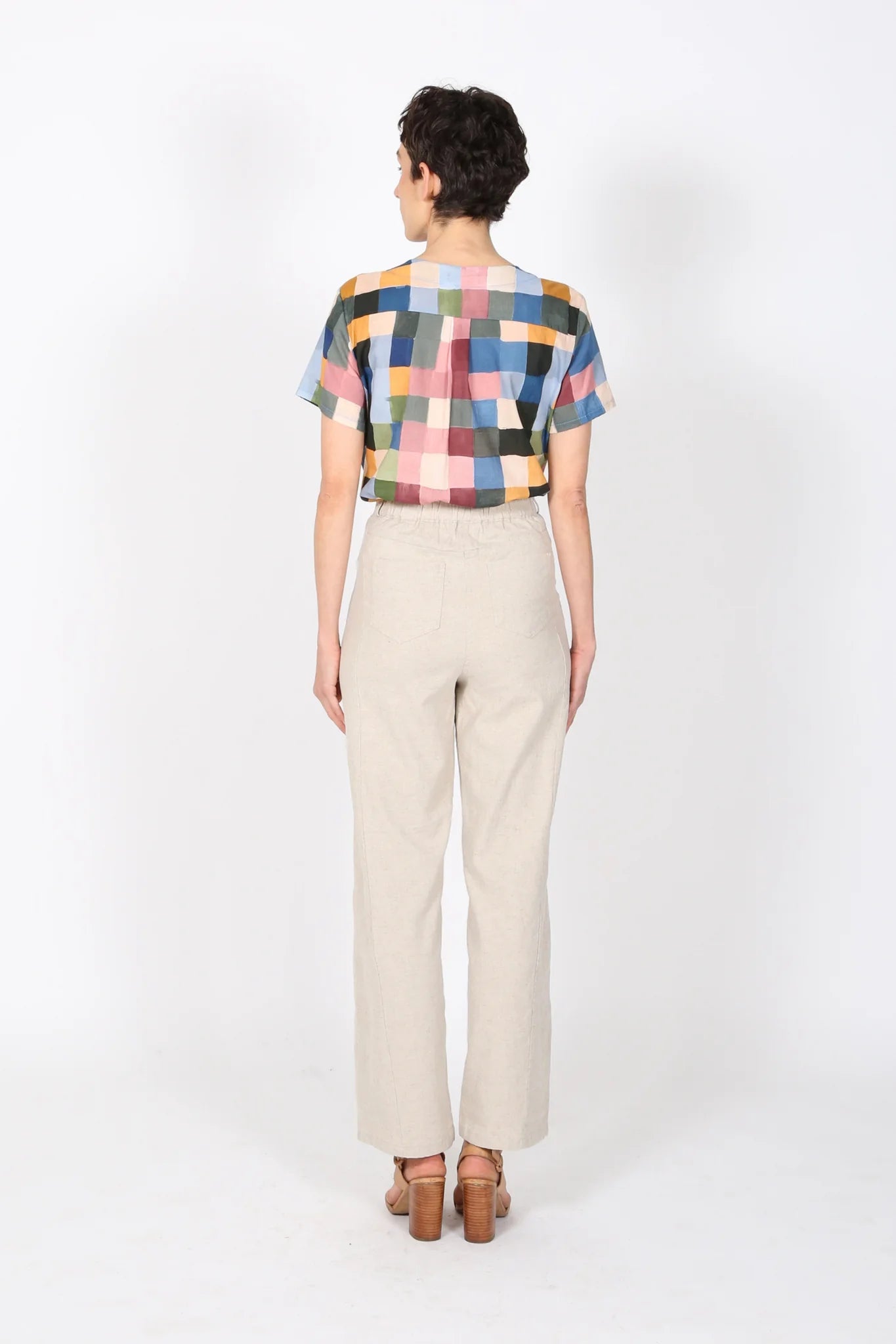 Peggy Lino Long Pants / Oat in Linen