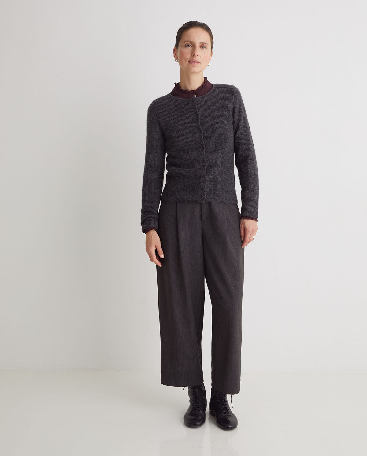 Cardigan Fishermans Rib / Lead