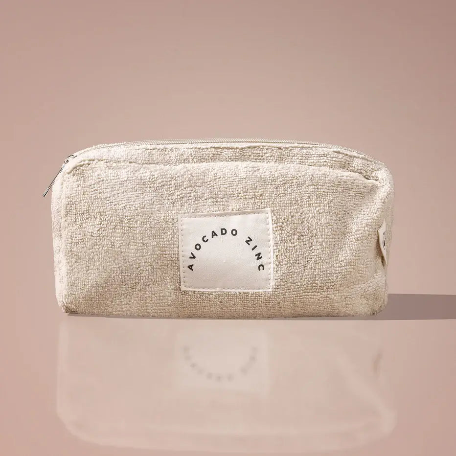 Terry Towelling Pouch: Beige