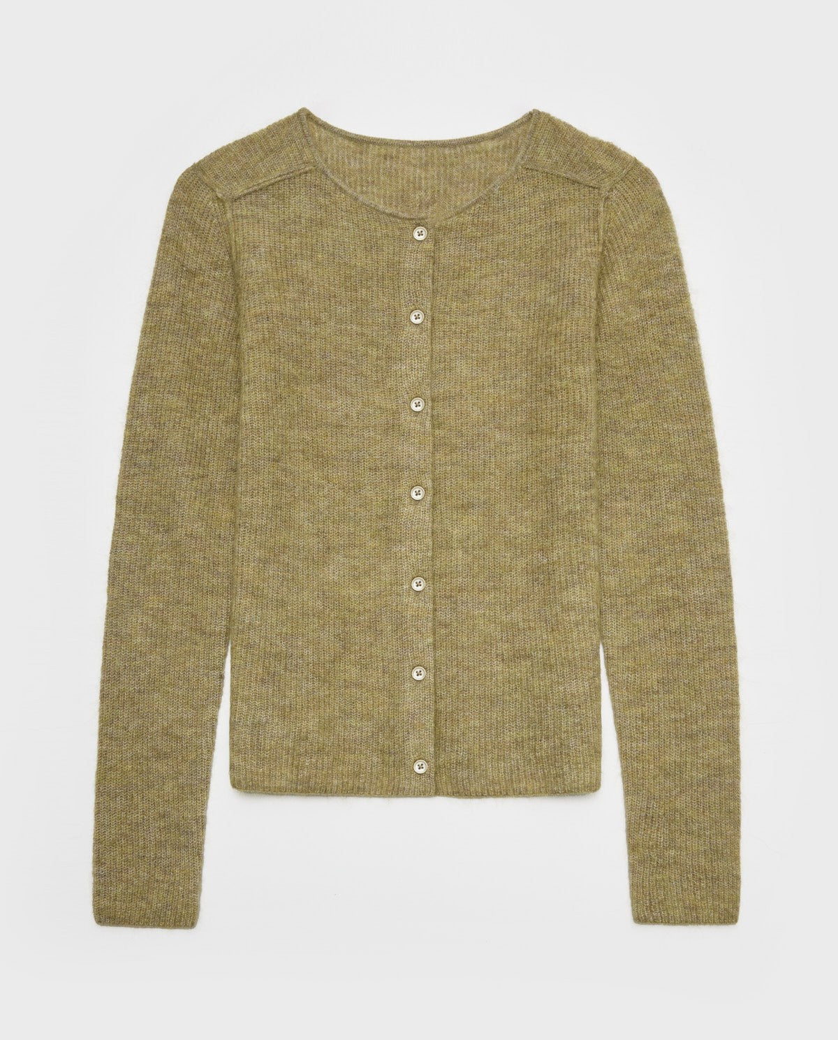 Cardigan Fishermans Rib / Olive