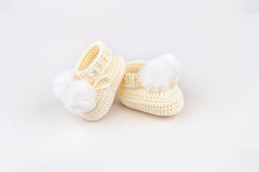 Topsy Faux Fur Pom Pom Booties