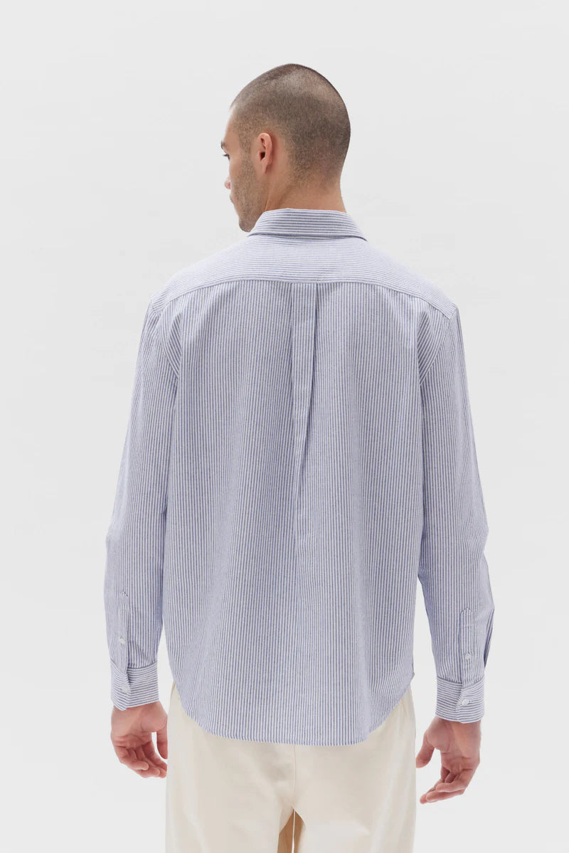 Oxford Shirt | Mid Blue Stripe