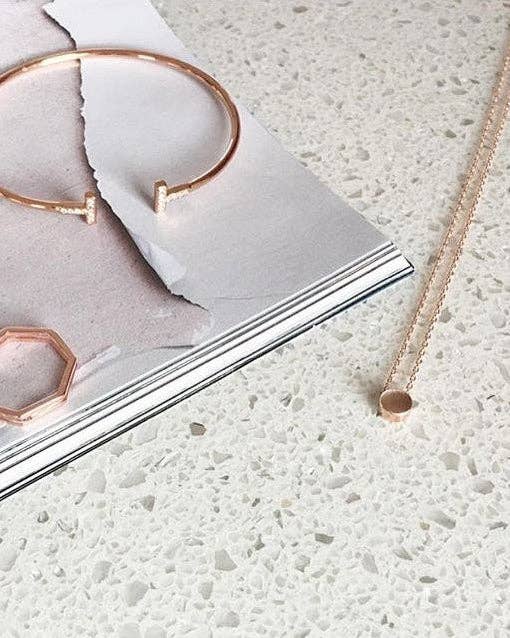 Classic Dot Necklace: Silver