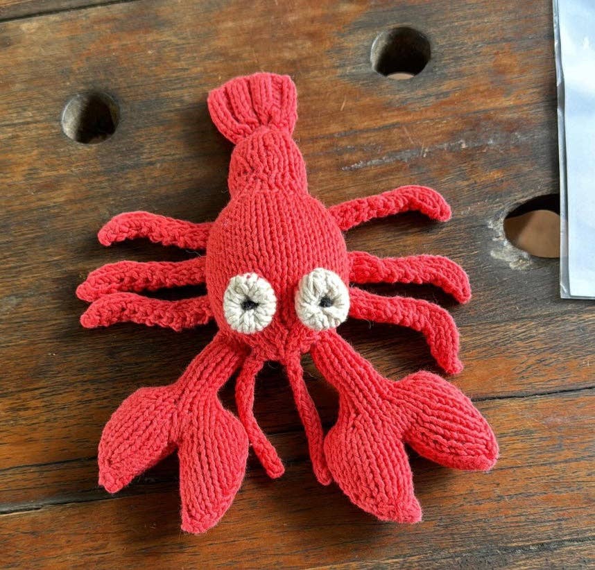 Organic Knit Toy / Louie the Lobster