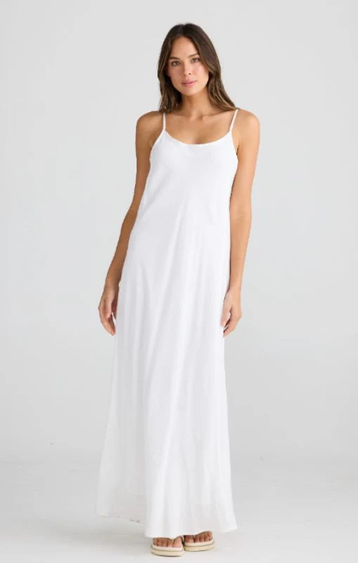 Maxi Dress | White Linen Blend