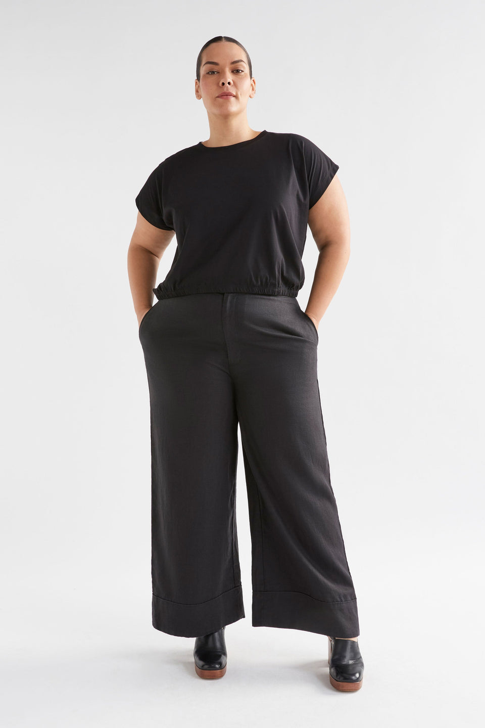 Anneli Linen Pant / Black