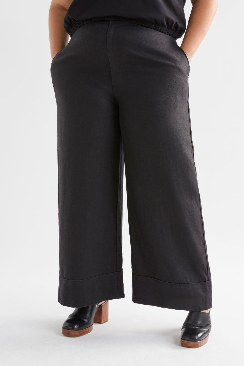 Anneli Linen Pant / Black