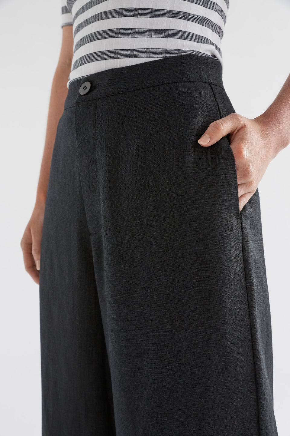 Anneli Linen Pant / Black