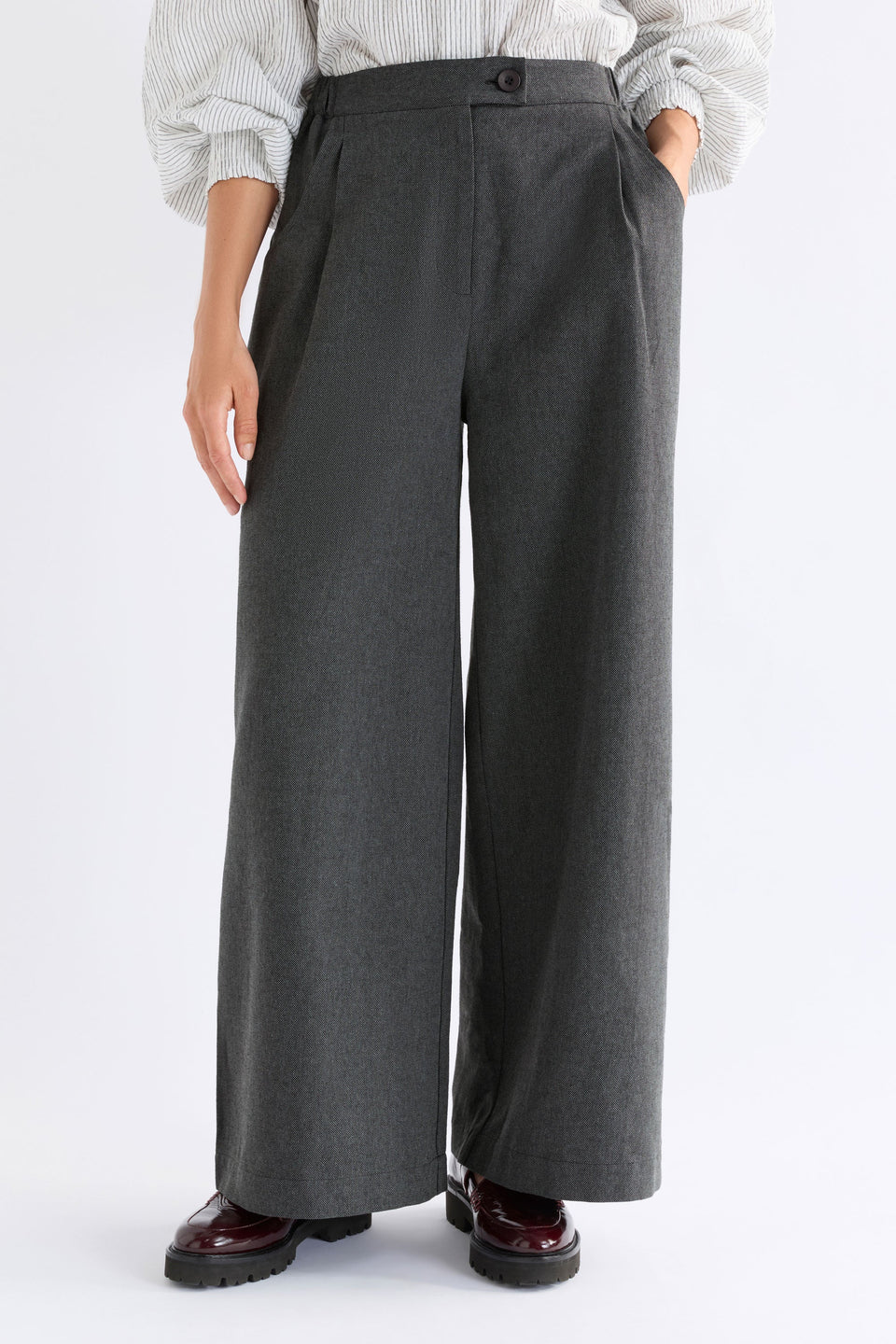 Unn Pant / Dark Grey Marle