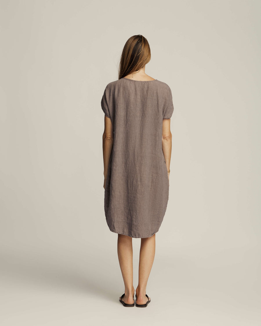 Anais Linen Shift Dress | Mocha