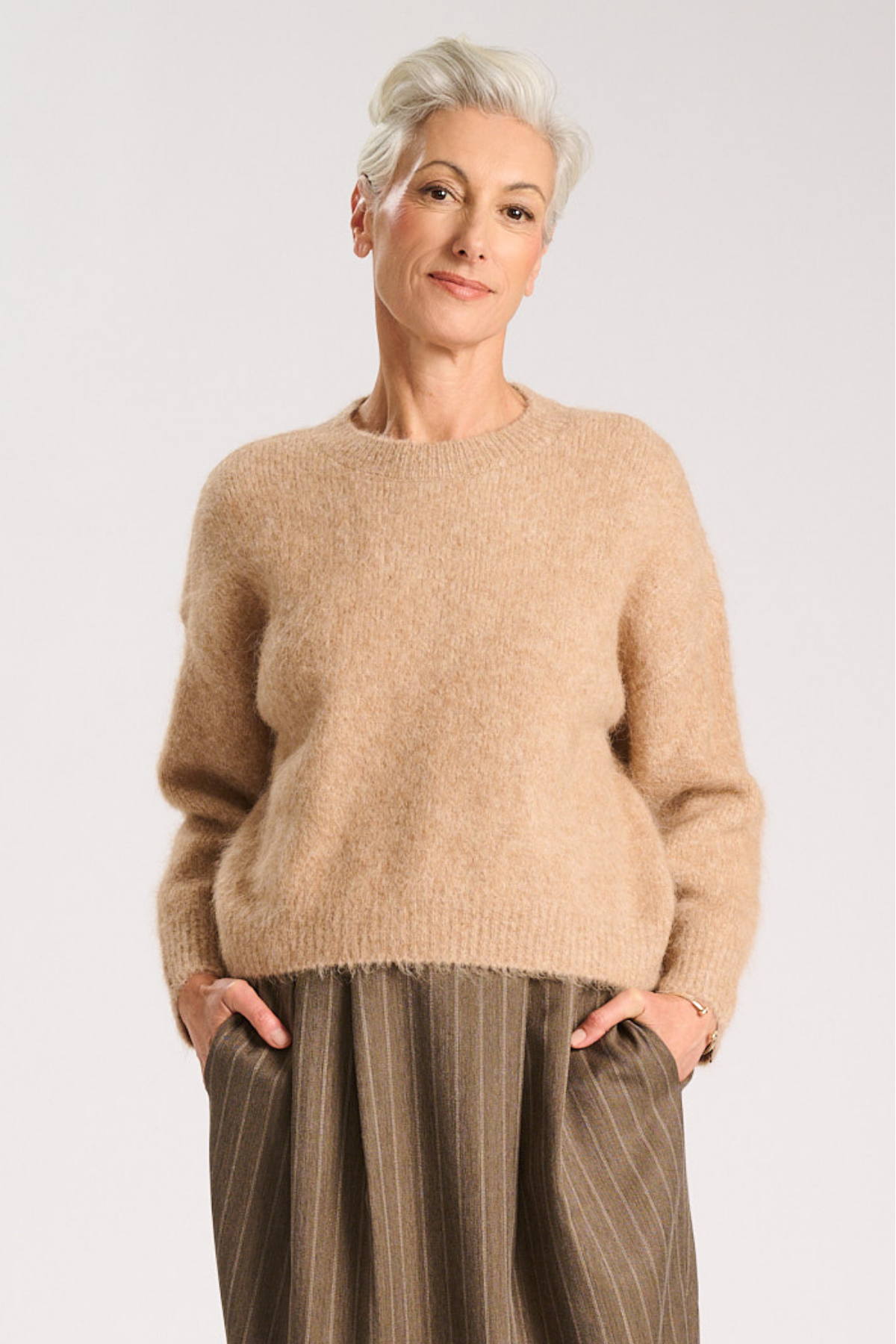 Aspen Knit Sweater | Beige Alpaca
