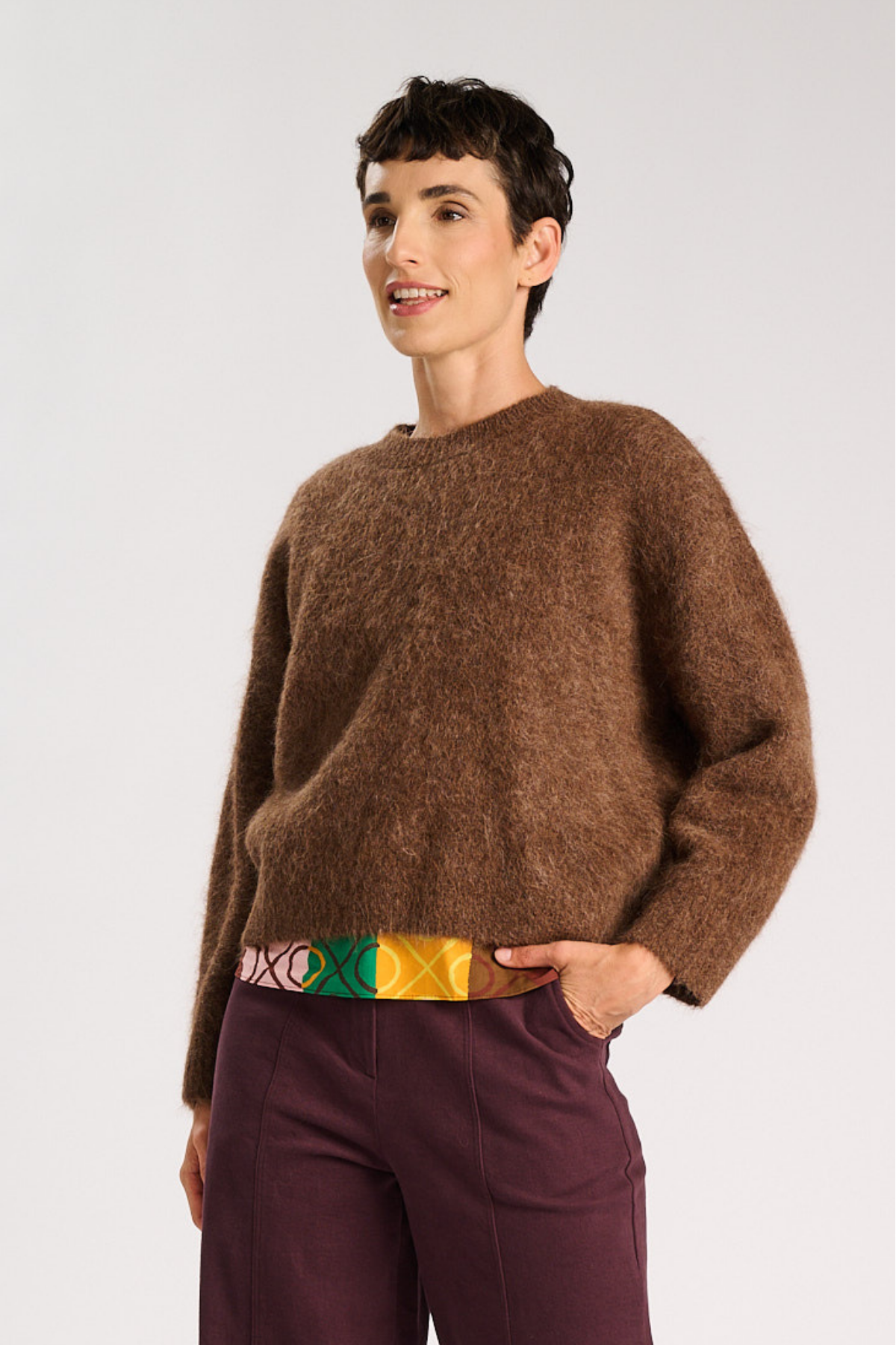 Aspen Knit Sweater | Chocolate Alpaca